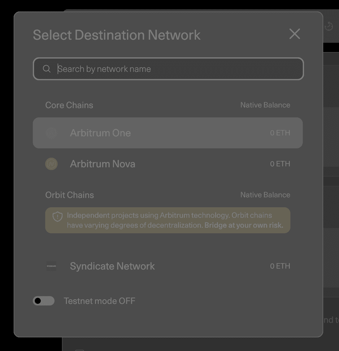 Add the desired network to your Web3 wallet