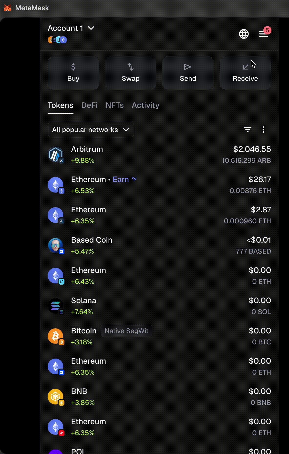 Add the desired destination network to your MetaMask